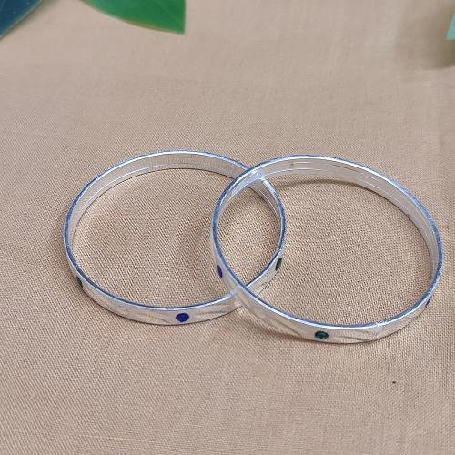 Silver bangles for baby girl